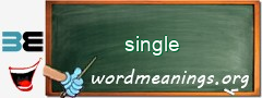 WordMeaning blackboard for single